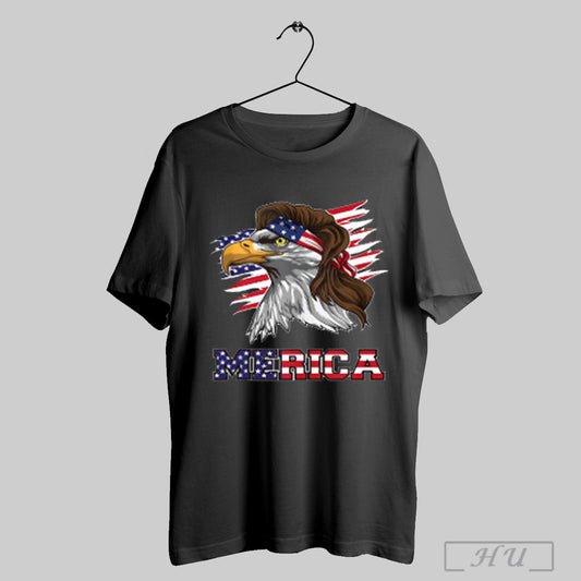 Eagle Mullet American Flag Merica 4th Of July T Shirt