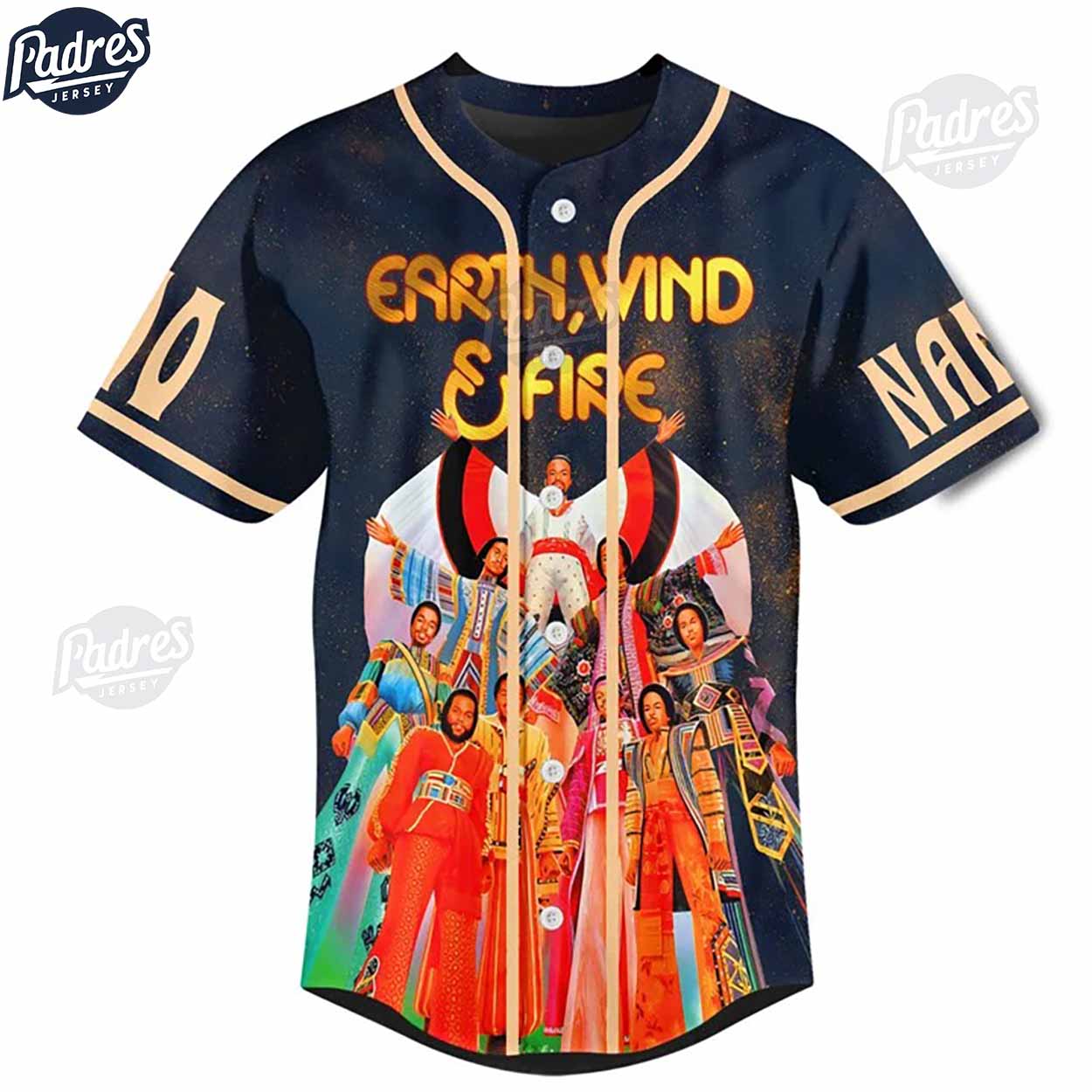 Earth Wind & Fire Heart And Soul Tour 2024 Custom Baseball Jersey - Padres Jersey Oasis: Elevate Your Baseball Style Game