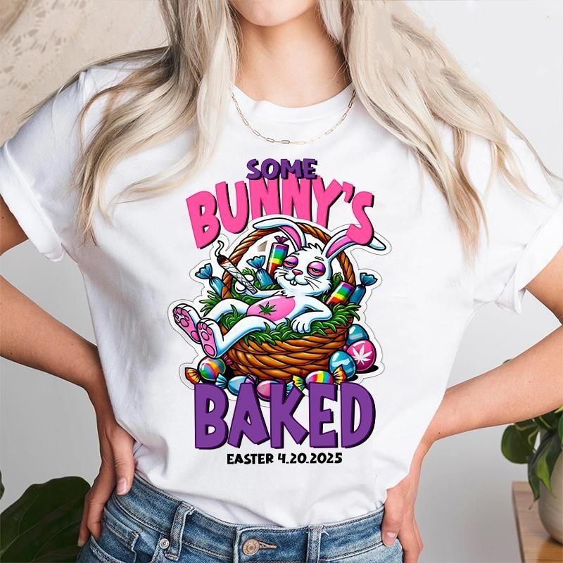 Easter Bunny Weed Smoking Rabbit Cannabis 420 Day Shirt, Some Bunny's Baked Easter Shirt Hoodie, Sweatshirt