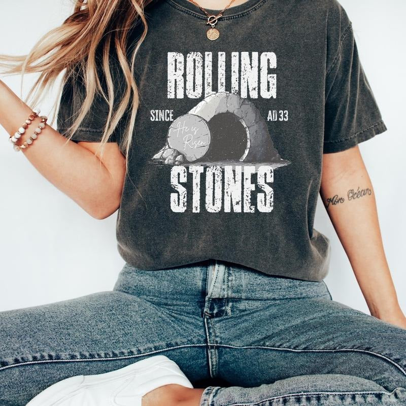 Easter Jesus Shirt, Rolling Stones Shirt, Christian Easter Shirt, Christian Shirt, He is Risen T Shirt, Bible Verse Shirt, Funny Easter Gift Z