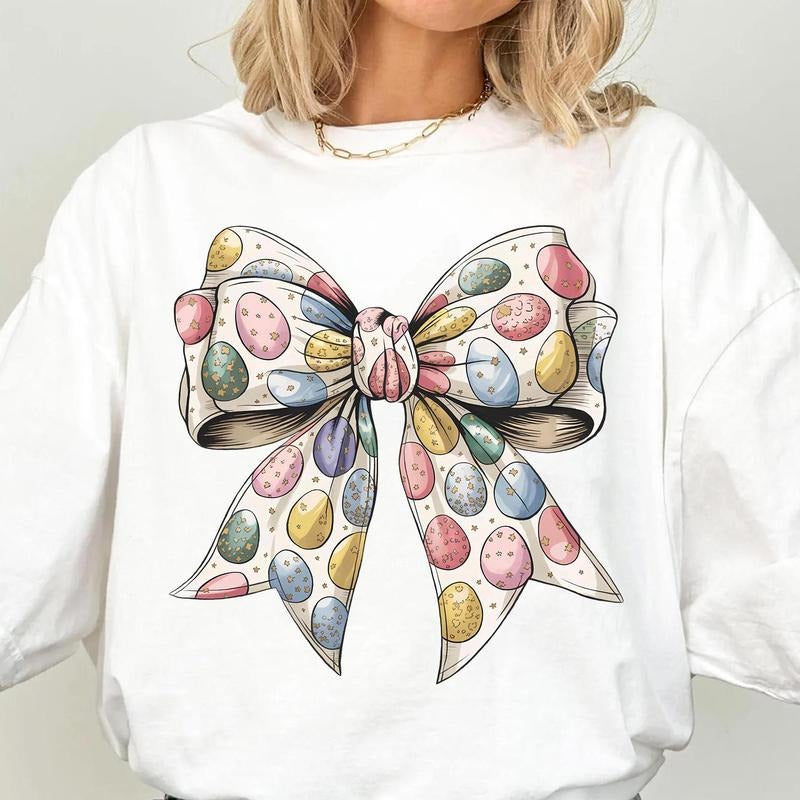 Easter Shirt, Happy Easter Sweatshirt, Coquette Easter Shirts, Easter Shirt, Easter T Shirt for Women Hoodie
