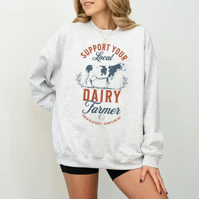 Eat Local Breastfeeding Sweatshirt, Breastmilk Sweater, Moms Milk Crewneck, Moms Boobery Jumper Baby Shower Gift for New...