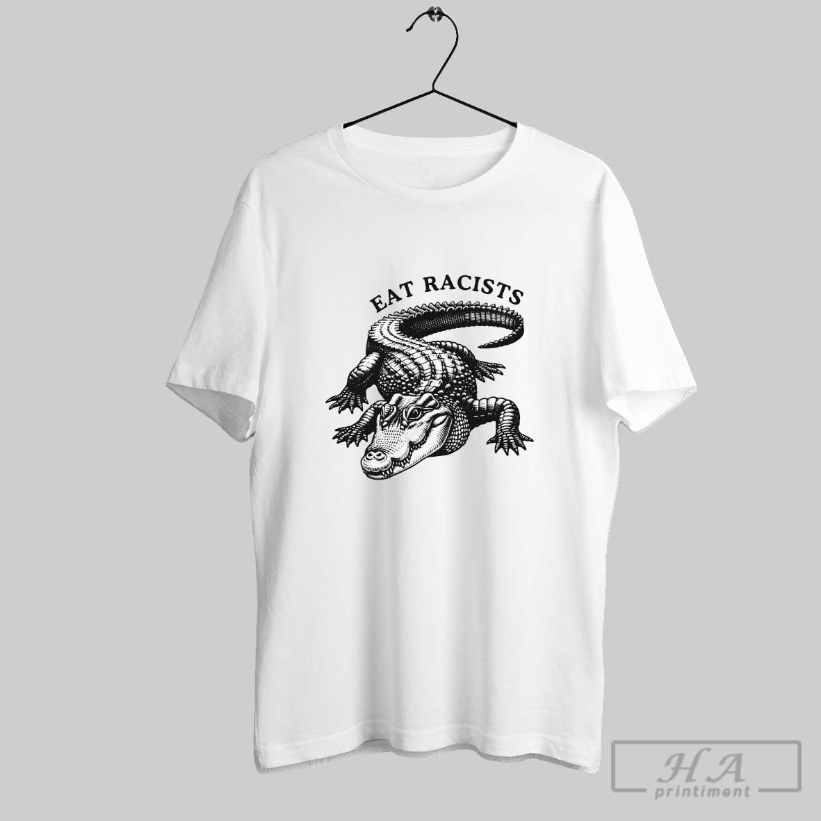 Eat Racists Gator Crocodile T Shirts