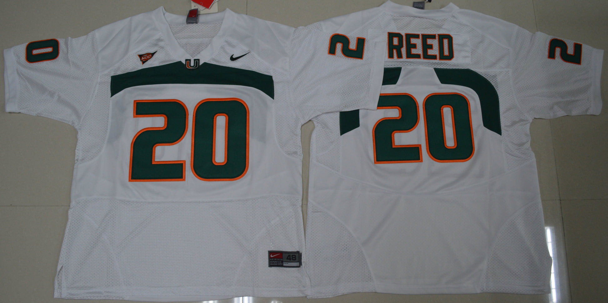 Ed Reed 20 White
