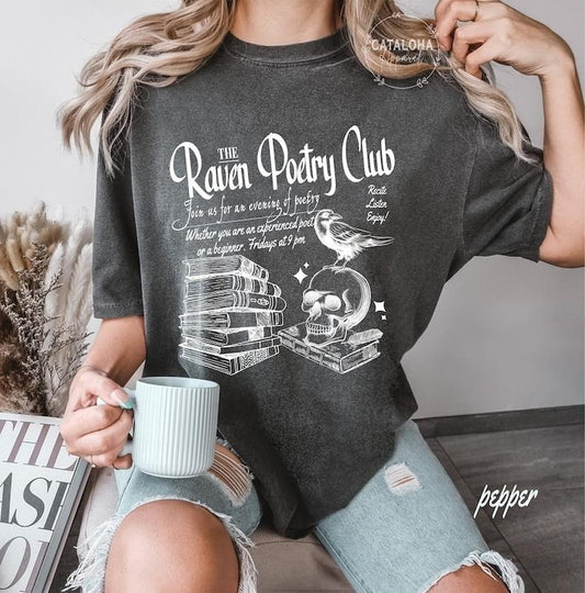 Edgar Allan Poe t-shirt, Raven Poetry club, Edgar Allan Poe Gifts, Poem t-shirt, The Raven Poem shirt, Poetry club shirt,...