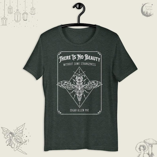 Edgar Allen Poe Moth Shirt, Butterfly T Shirt, Quote Shirt, Whimsical Dark Academia Tee, Literary Shirt, Poetry Lover...