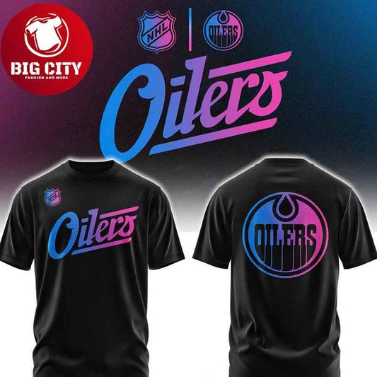 Edmonton Oilers Cyberpunk Vibe 2026 Night Two Sided Shirt