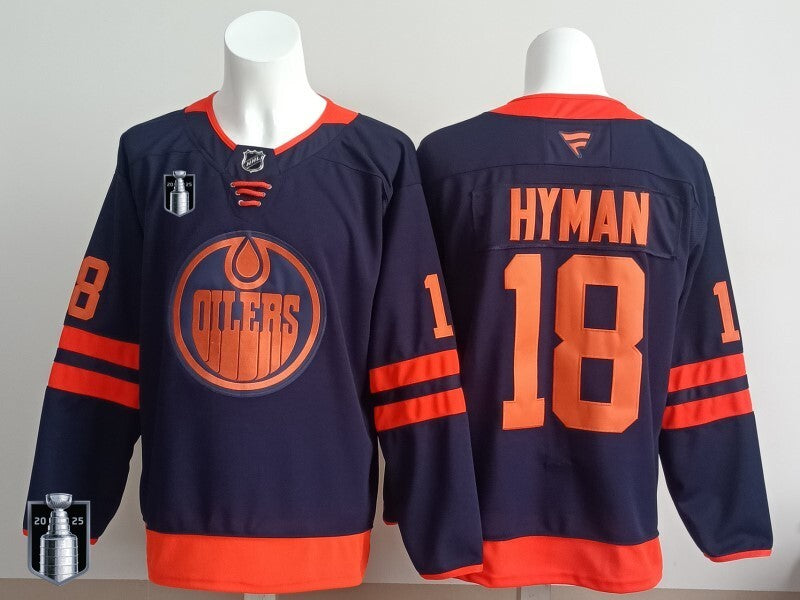 Edmonton Oilers #18 Zach Hyman Oilers Champion Edition Style 3