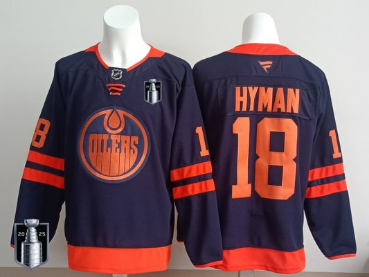 Edmonton Oilers #18 Zach Hyman Oilers Champion Edition Style 6
