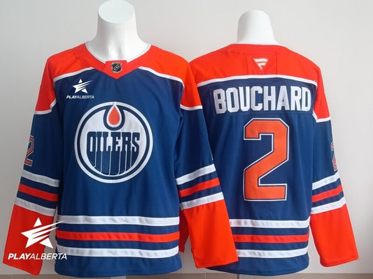Edmonton Oilers #2 Evan Bouchard Oilers Champion Edition Style 1