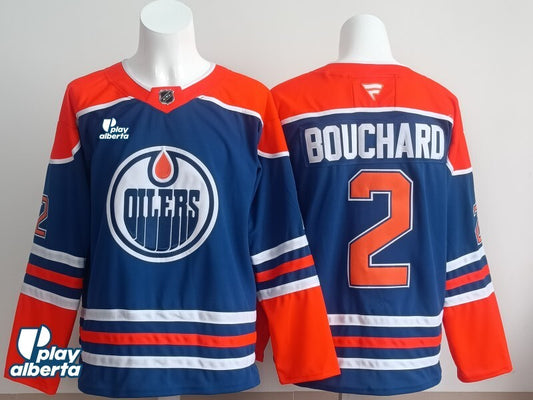 Edmonton Oilers #2 Evan Bouchard Oilers Champion Edition Style 3