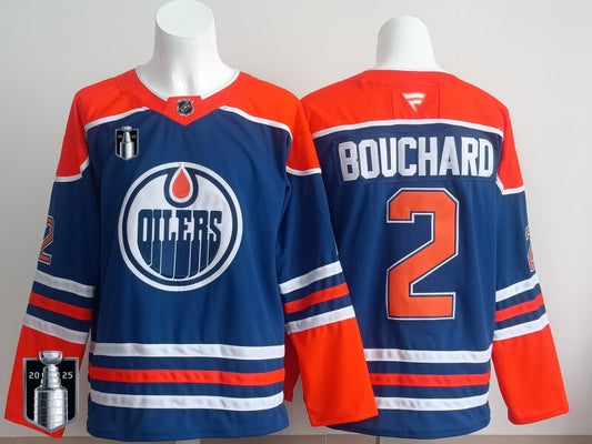 Edmonton Oilers #2 Evan Bouchard Oilers Champion Edition Style 4