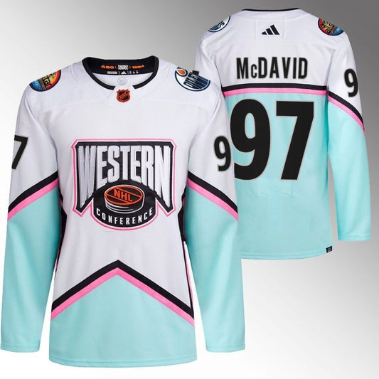 Edmonton Oilers #97 Connor McDavid White 2023 NHL All-Star Western Conference Authentic Jersey
