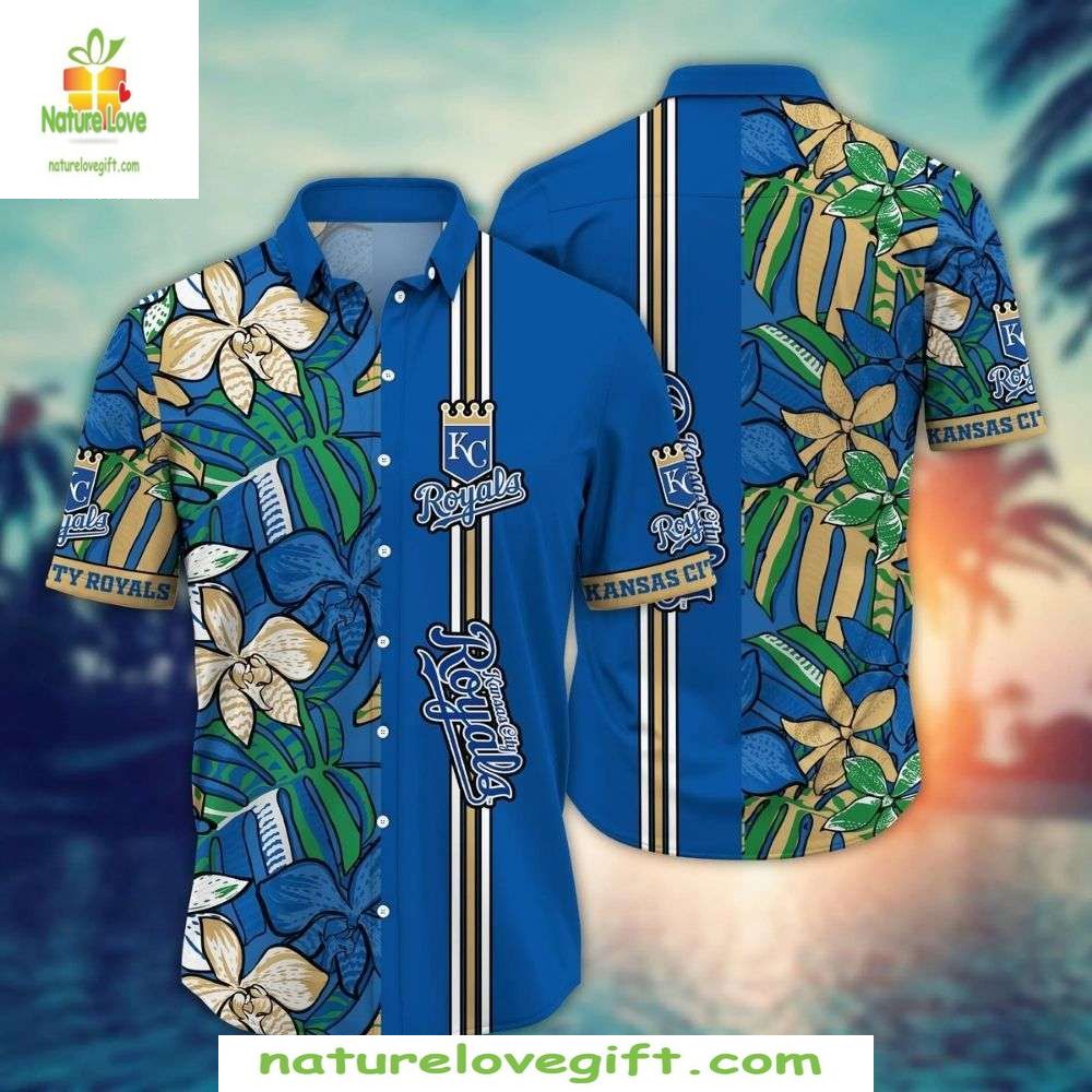 Kansas City Royals Hawaiian Shirt Elegant Floral MLB Baseball Apparel