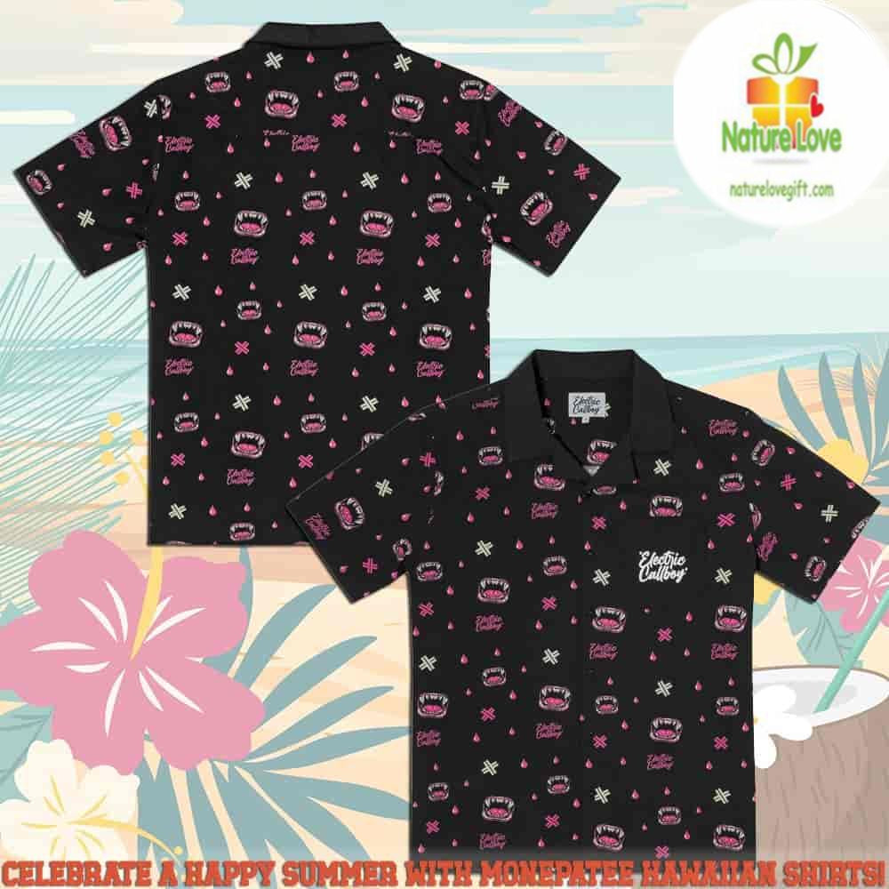 Electric Callboy 2026 Here For Blood Hawaiian Shirt Beach Shorts