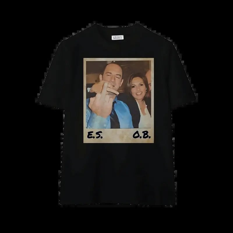 Elliot Stabler And Olivia Benson Shirt Law And Order Shirt Elliot And Olivia Law And Order Svu Vintage Shirt Shirt, T-shirt, Sweatshirt, Hoodie Classic Collar Crew Necks Menswear Top Embroidered