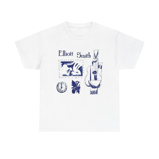 Elliott Smith T-shirt, Retro Music Graphic Tee, Unisex Short Sleeve Shirt, Gift for Fans