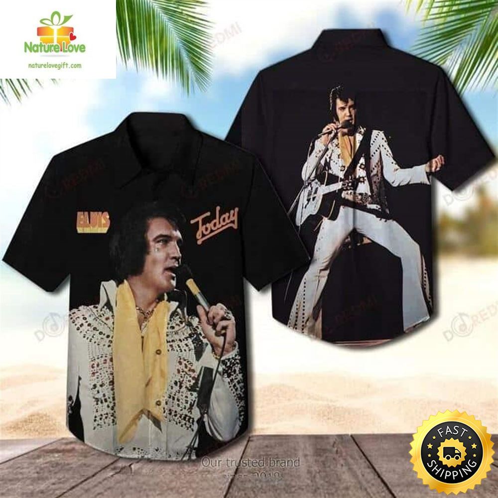 Elvis Presley Hawaiian Shirt Gift for Music Fans Today