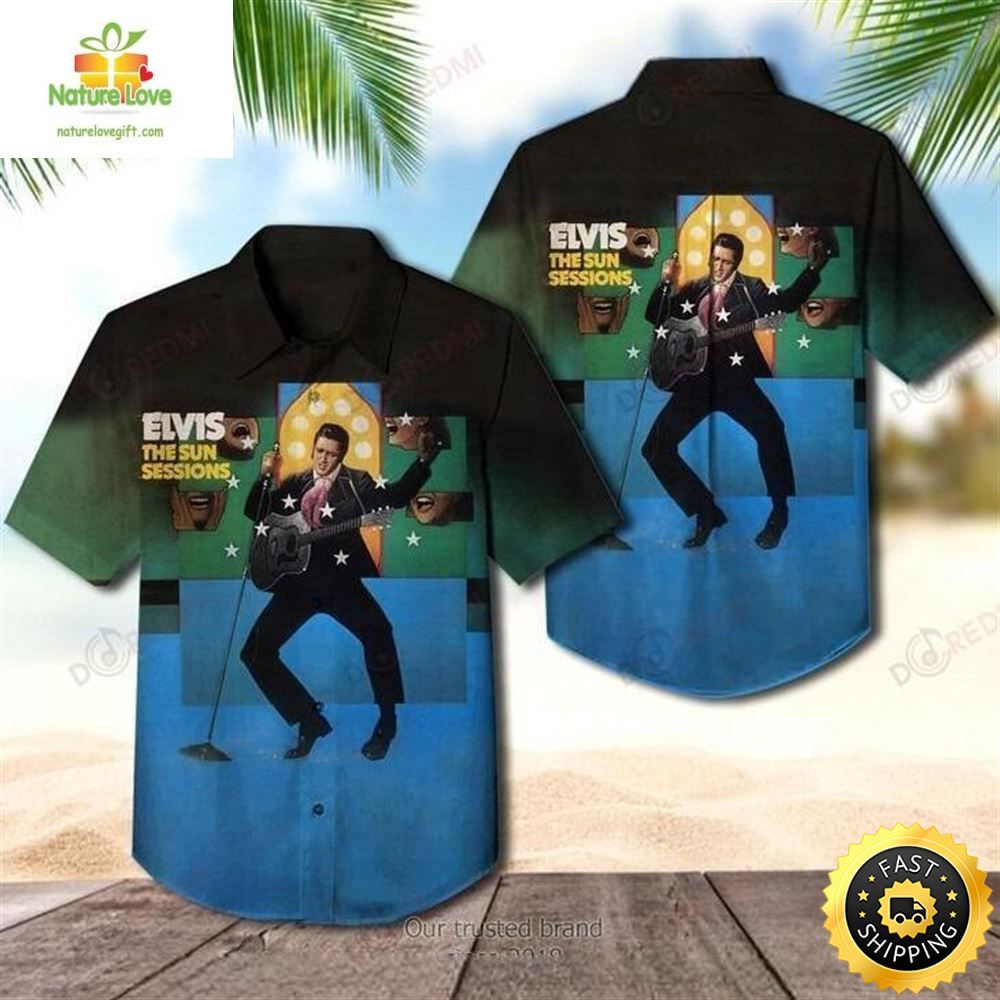 Elvis Presley Sun Sessions Hawaiian Shirt Gift for Rock Fans