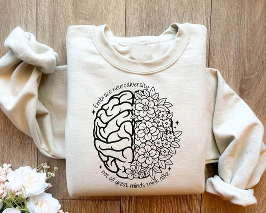 Embrace Neurodiversity Sweatshirt, Neurodiversity Shirt, Autism Awareness Shirt ,Neurodivergent Shirt, ADHD Shirt ,Sped...