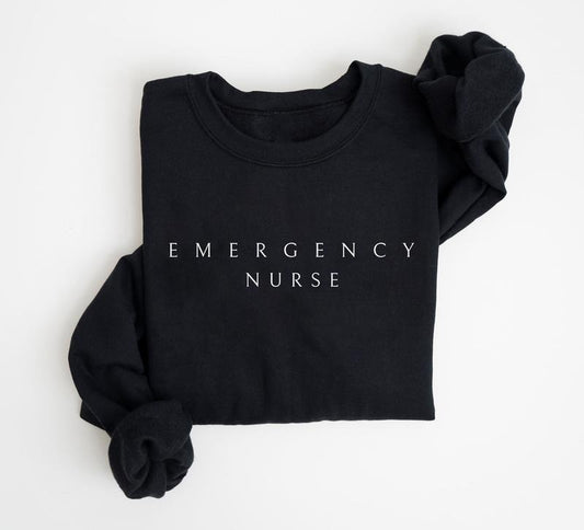 Emergency Nurse Sweatshirt, ER Nurse Sweatshirt, Hospital Shirt, Registered Nurse Crewneck, ER Nurse Gift, ER Nurse...