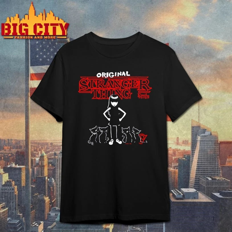 Emily and black cat Original Stranger Thing shirt