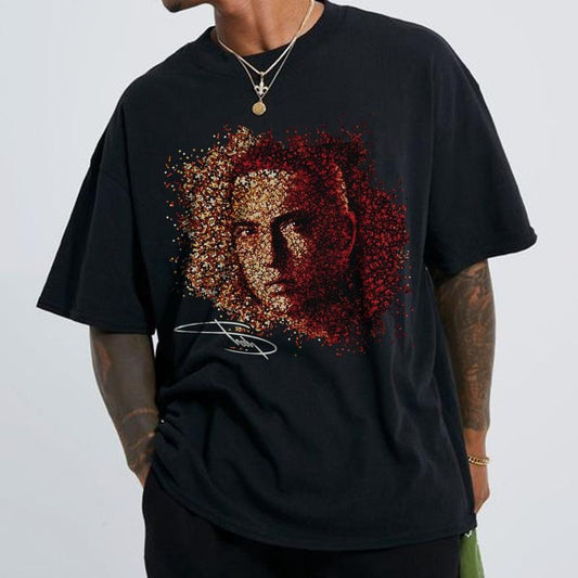 Eminem Face Print, Rapper T-Shirt, Face Print Shirt, Slim Shady shirt, Marshall Mathers, Rap Concert Shirt, Stocking...
