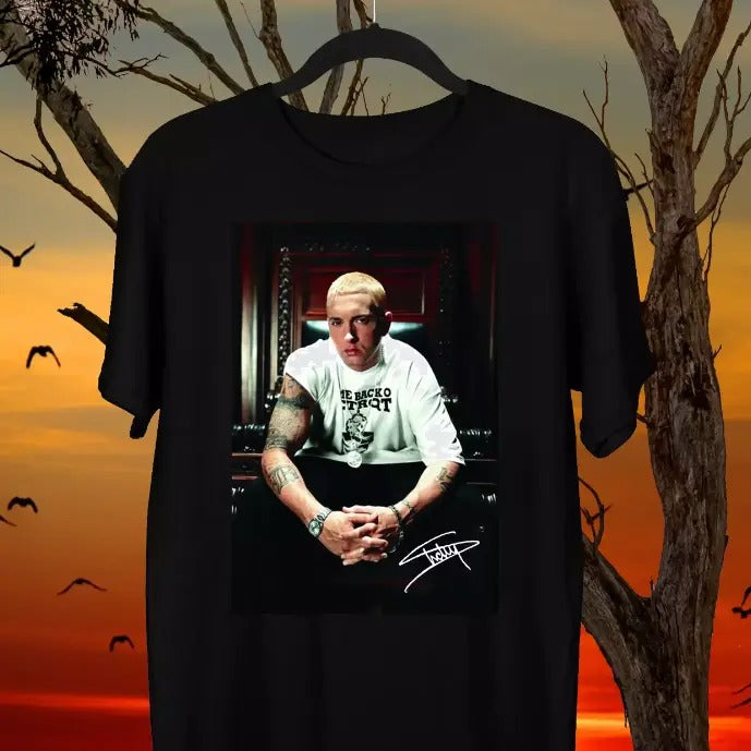 Eminem men women black T-Shirt Short sleeve unisex Hoodie, Sweatshirt | InkThreadWorks.com