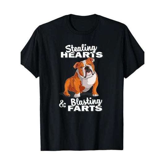 English Cute Bulldog T-Shirt Made in USA