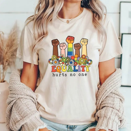 Equality Hurts No One Shirt, Black Lives Matter Shirt, Pride Shirt, Social Justice, Human Rights, Gay LGBT Shirt, Equality With Hand Shirt