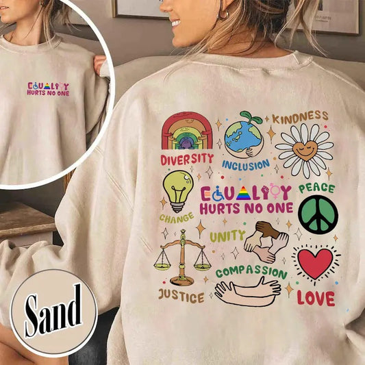 Equality Hurts No One Two Side Shirt, Black Lives Matter Punch Shirt, Equal Rights Tee, Pride Tee, LGBT Shirt ,Human Rights Shirt