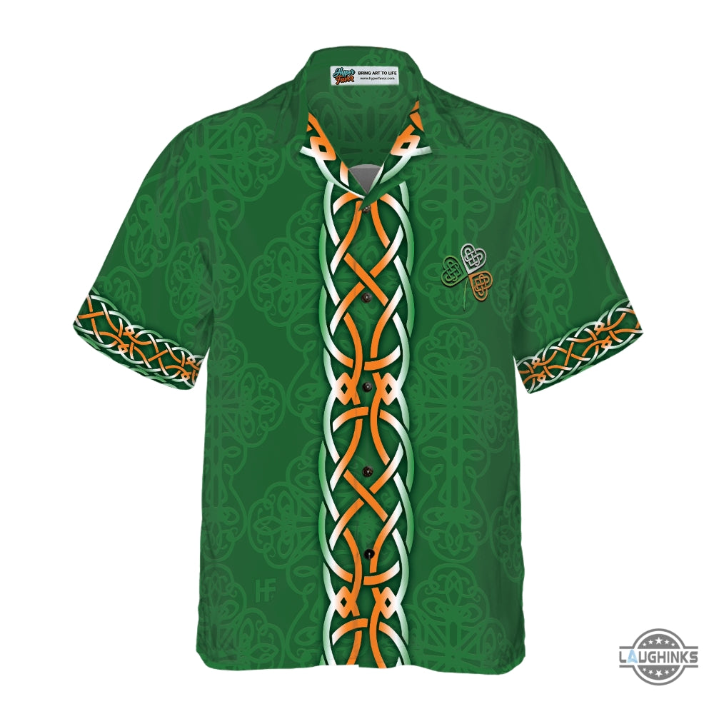 Erin Go Braugh Ireland Hawaiian Shirt Aloha Summer Beach Button Up Shirts And Shorts NEW