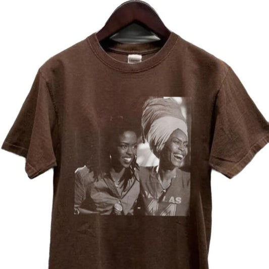 Erykah Badu & Ms. Lauryn Hill Shirt, 90s Erykah Badu Shirt, Music Graphic Tee, Gift for Fans, Music Rock Unisex Shirt