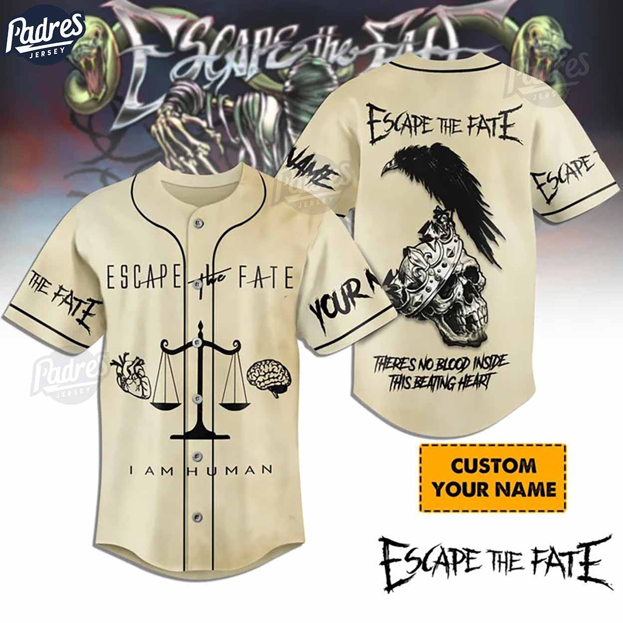 Escape The Fate Rock Band Music Baseball Jersey - Padres Jersey Oasis: Elevate Your Baseball Style Game