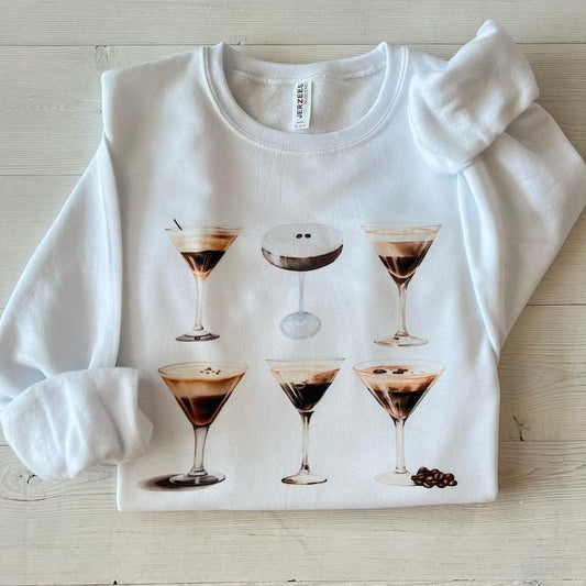 Espresso Martini Sweatshirt, Coffee Lover Crewneck, e Martini Sweatshirt, Tini Time, Martini Lover Sweater, Perfect Gift for her