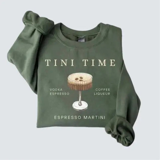 Espresso Martini Sweatshirt, Tini Time, Espresso Ugly Swewatshirt, Espresso Lover Shirt, Martini Lover Gift