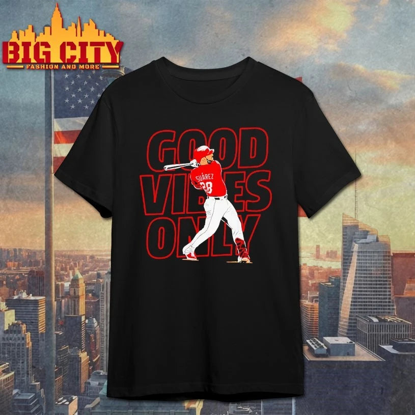 Eugenio Suarez Good Vibes Only Cincinnati Reds T-Shirt