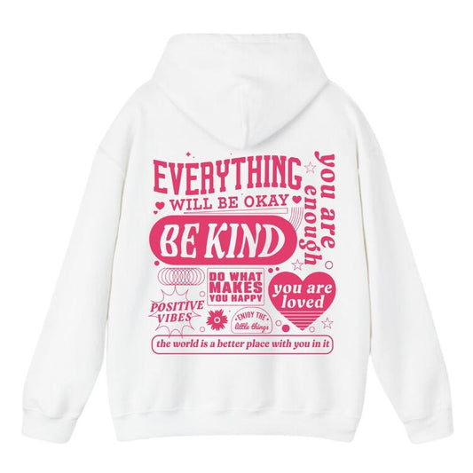 Everything Will Be Okay Hoodie, Aesthetic Mental Health Retro Hoodie For Men And Women, Trendy Hoodie T-Shirts, Sweatshirt