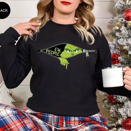 Ew People Sweatshirt, Grinc Sweatshirt, Christmas Grinchy, Christmas Funny Grinchy, Funny Christmas Party Family Matching, Xmas Gift