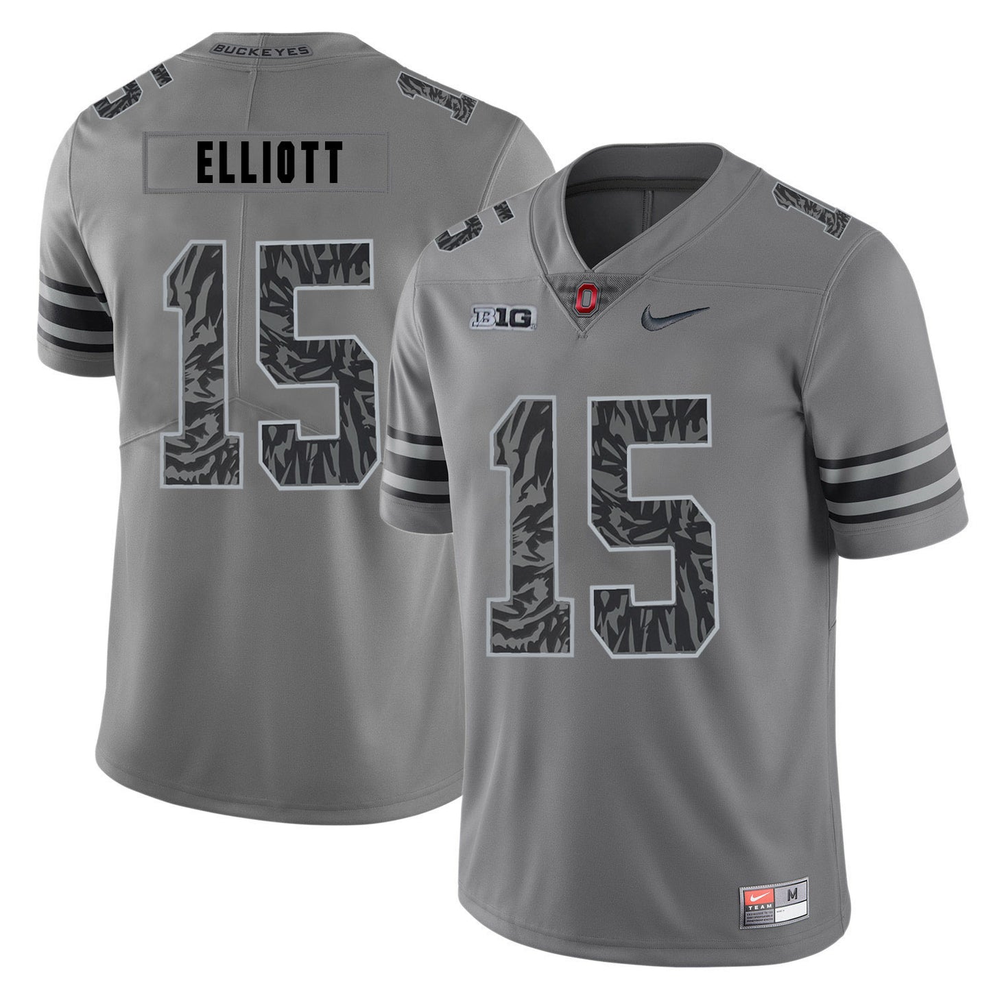 Ezekiel Elliott 15 Pattern Dark Gray