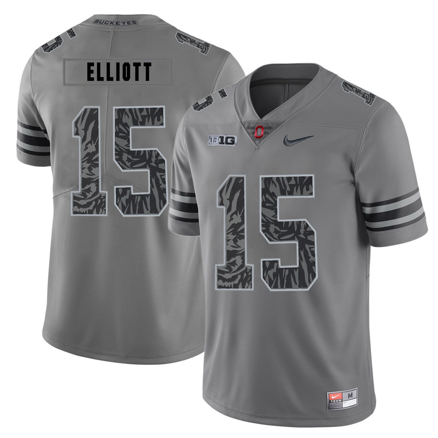 Ezekiel Elliott 15 Pattern Dark Gray