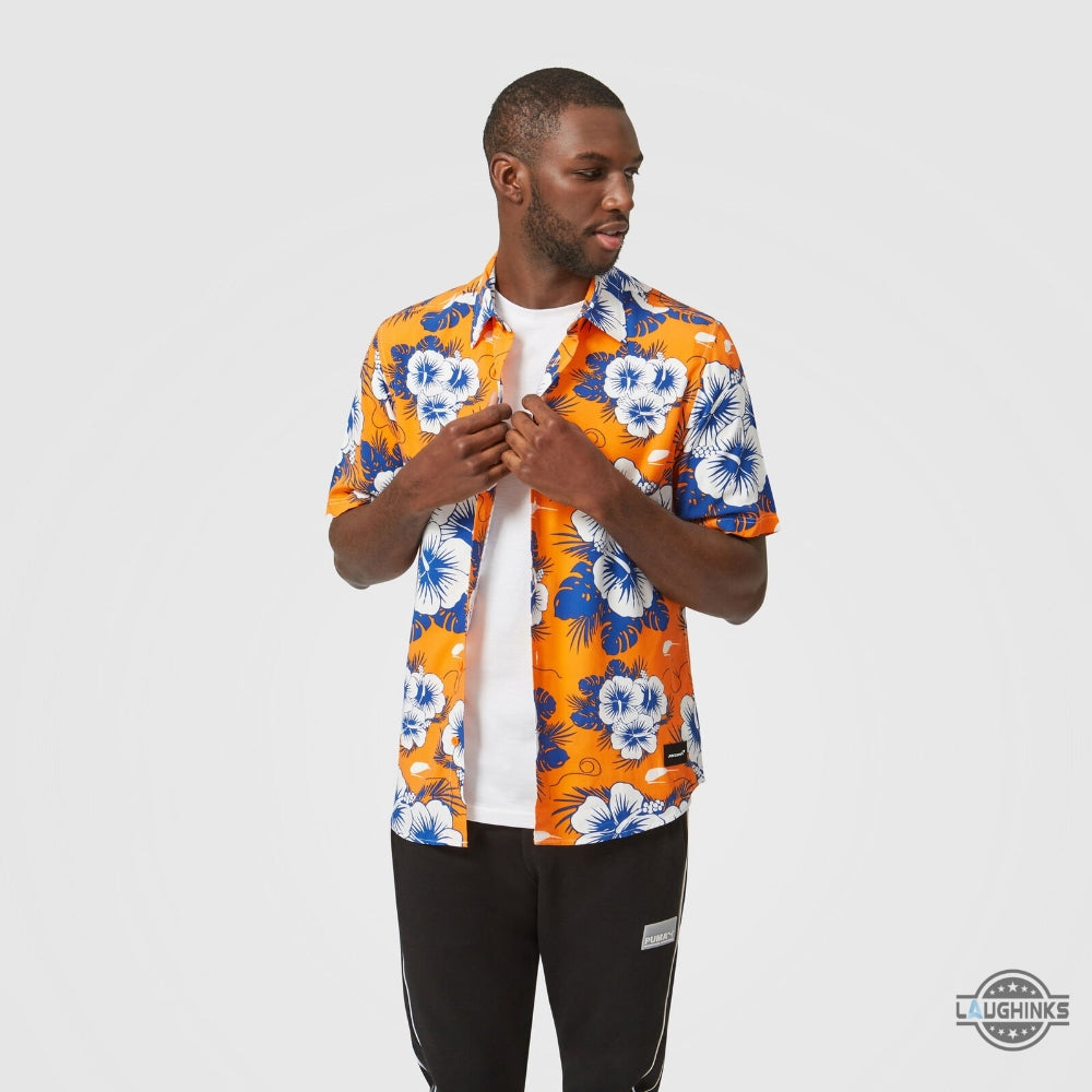F1 Mclaren Tropical Hawaiian Shirt And Shorts Replica 2024 SALE
