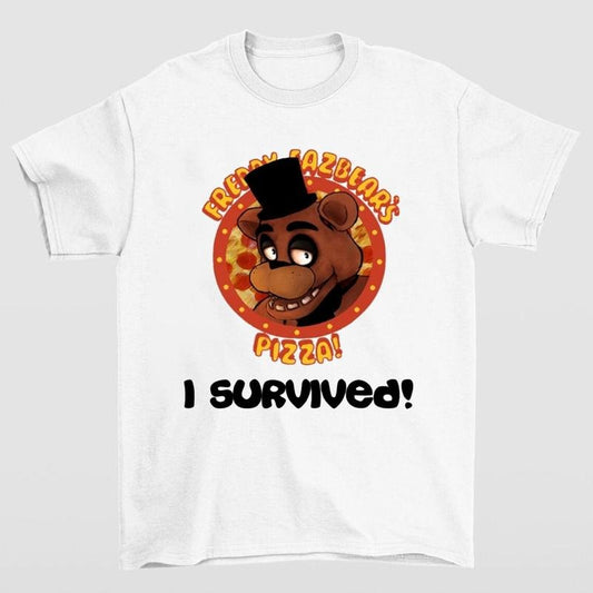 FAZBEAR I Survived Five Nights at Freddy's T-Shirt for Birthday Party Fans Hoodie, Sweatshirt | InkThreadWorks.com