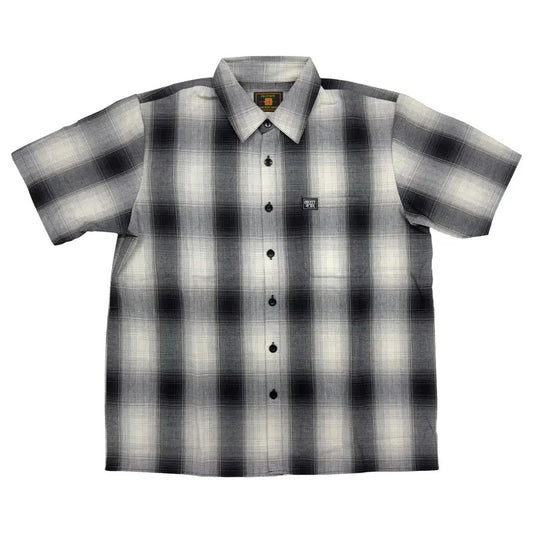 FB County Short Sleeve Checker Flannel Shirt Hoodie, Sweatshirt | InkThreadWorks.com