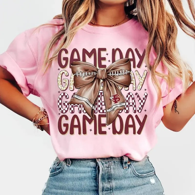 FSU Shirt, Florida Shirt, Florida Football Shirt, Football Coquette Shirt, Game Day, Football Shirt, Fall Football Shirt,...