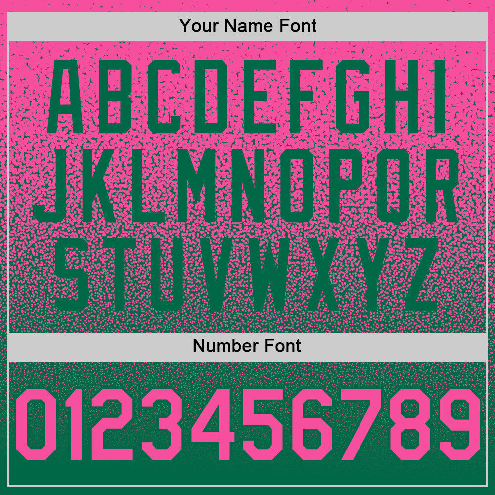 Custom Pink Kelly Green Authentic Fade Fashion Baseball Jersey