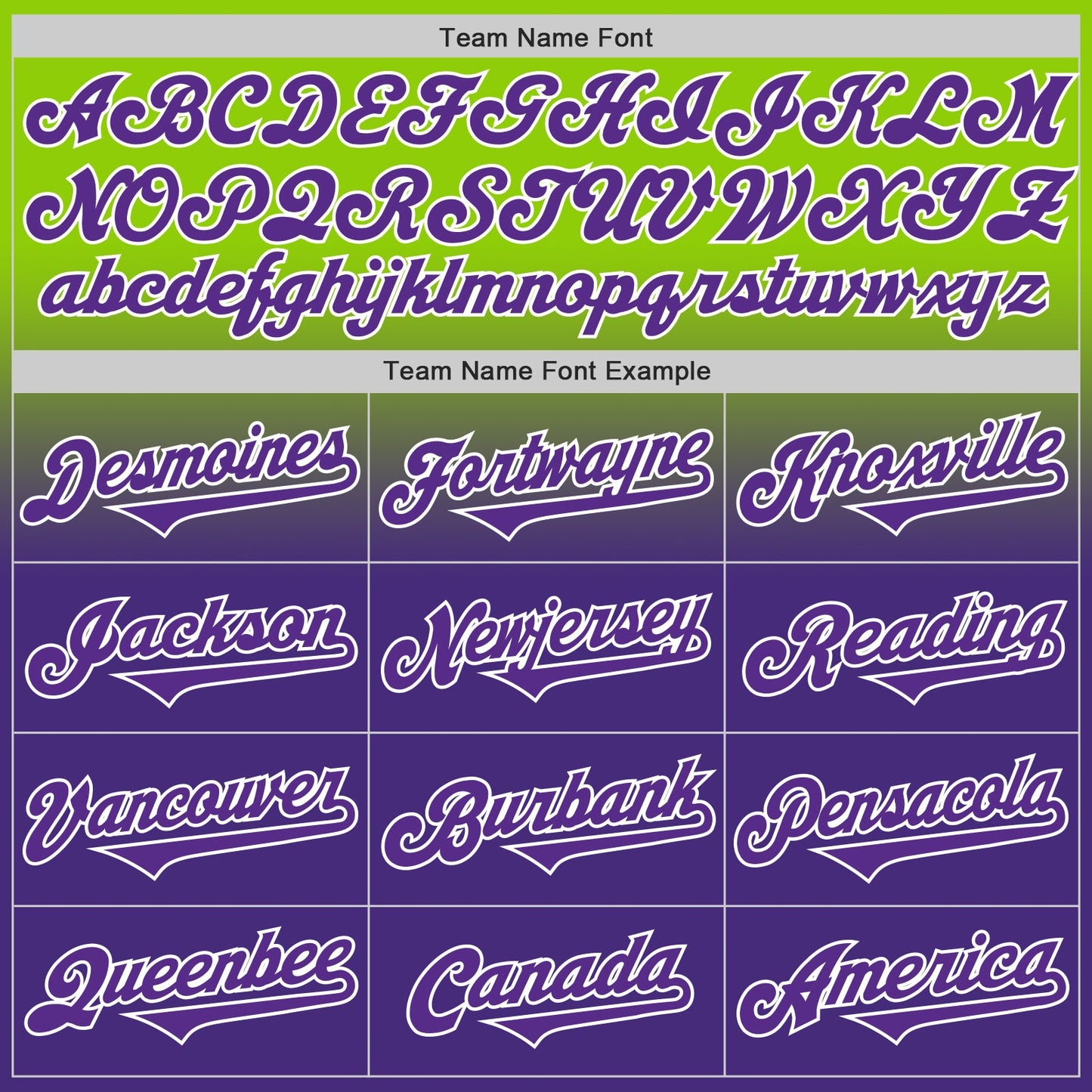 Custom Neon Green Purple-White Authentic Fade Fashion Baseball Jersey