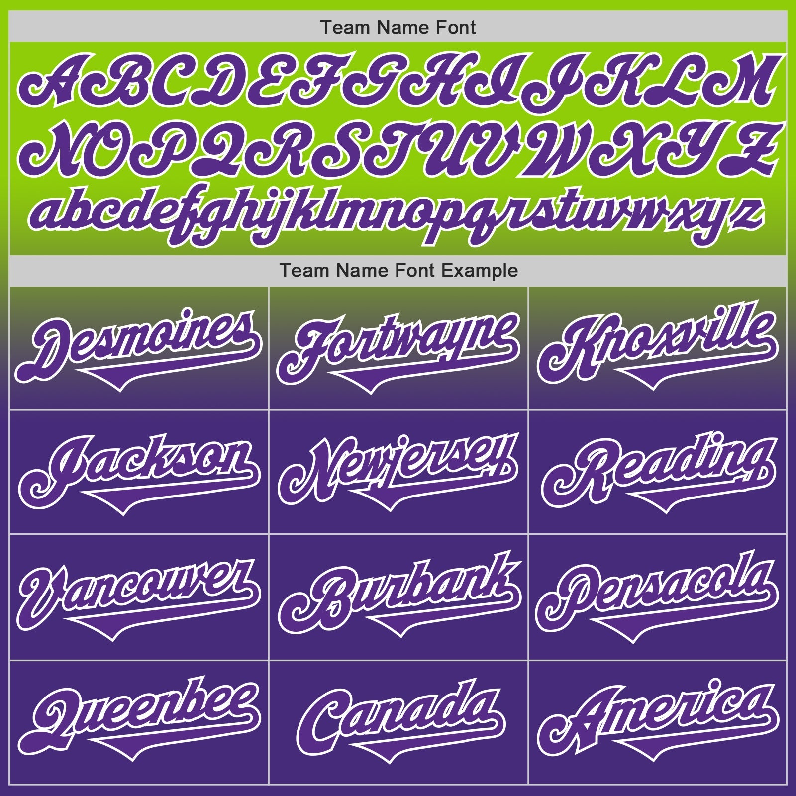 Custom Neon Green Purple-White Authentic Fade Fashion Baseball Jersey