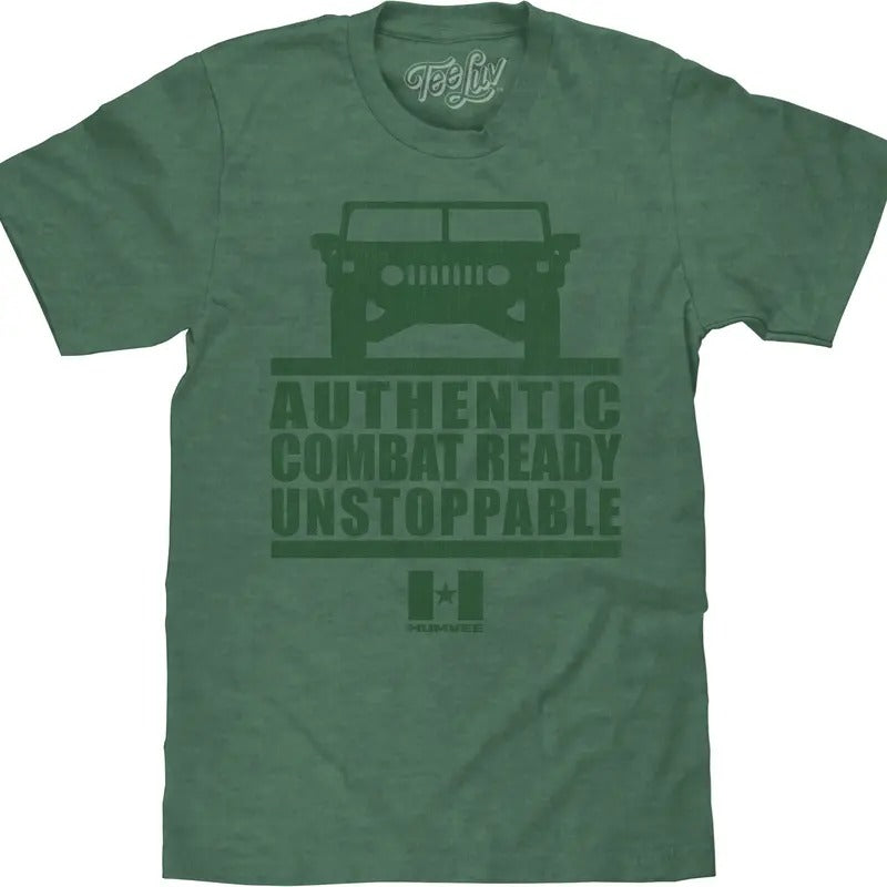 Faded Humvee T-Shirt - Forest Green Heather Hoodie, Sweatshirt | InkThreadWorks.com