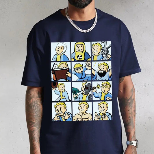 Fall Out 12 emotions Graphic Tshirt, Birthday Gaming Shirt, Fallout movies shirt, cartoon sweatshirt hoodie, Fallout Series Man